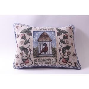 Bird House, Throw Pillow, Vicky Howard, Beauty, Gift, Tapestry, ~ 250605-WH 214